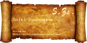Solti Zsuzsanna névjegykártya